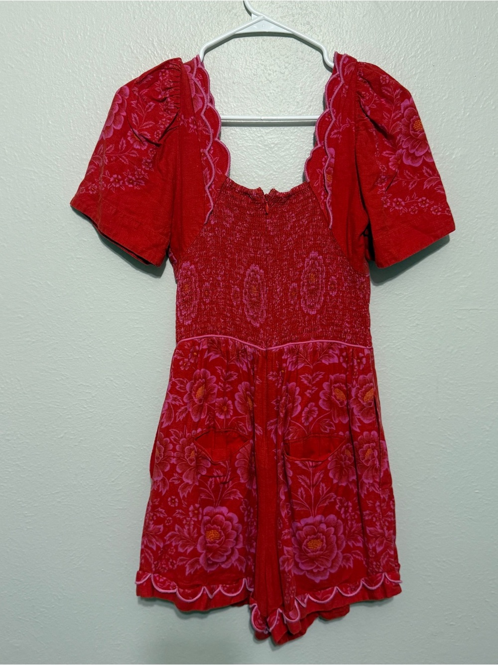 Farm Rio Red Olivia Cut Out Romper - Picture 8 of 13